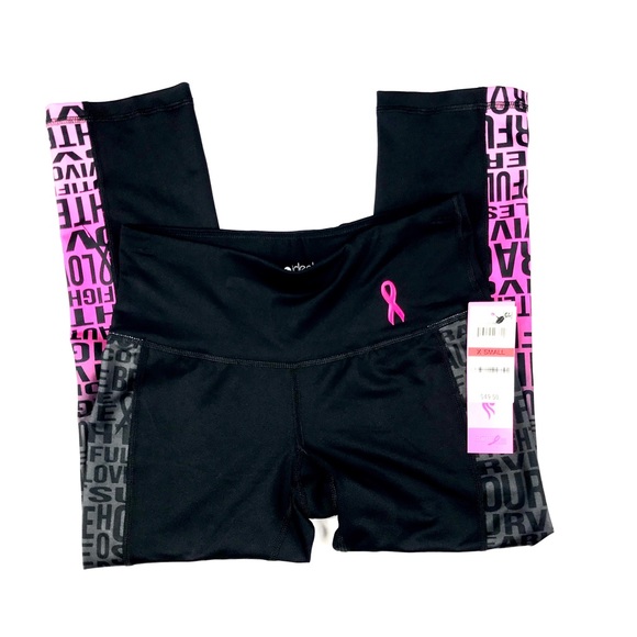 Ideology Knee Length Legging Pant Black NWT